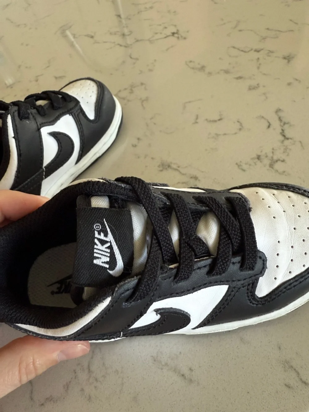 Nike Toddler Dunk Low Black and White Sneakers 8C